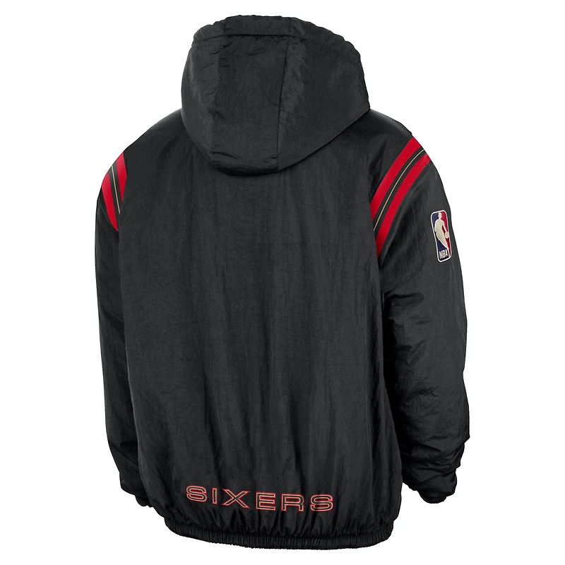 Philadelphia 76ers Hardwood Clasics Men's Nike Therma-FIT NBA 1/2-Zip Hoodie