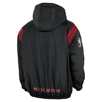 Philadelphia 76ers Hardwood Clasics Men's Nike Therma-FIT NBA 1/2-Zip Hoodie