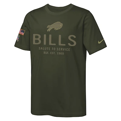 Buffalo Bills Salute to Service Sideline Big Kids’ Nike Dri-FIT NFL T-Shirt
