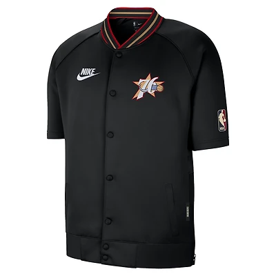 Philadelphia 76ers Hardwood Classics Men's Nike Dri-FIT NBA Short-Sleeve Jacket