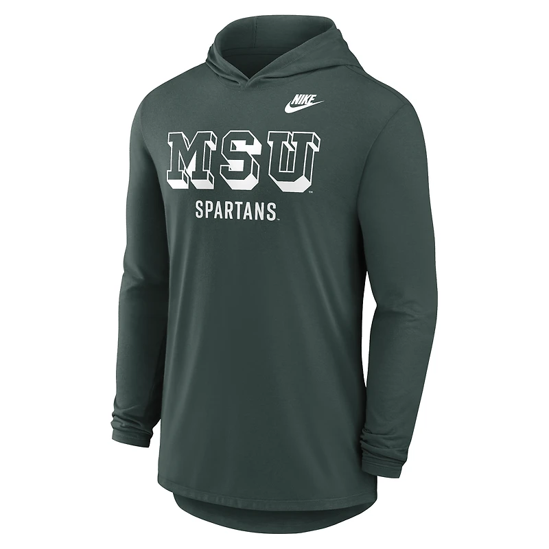 Michigan State Legacy Men's Nike Dri-FIT College Long-Sleeve Hooded T-Shirt