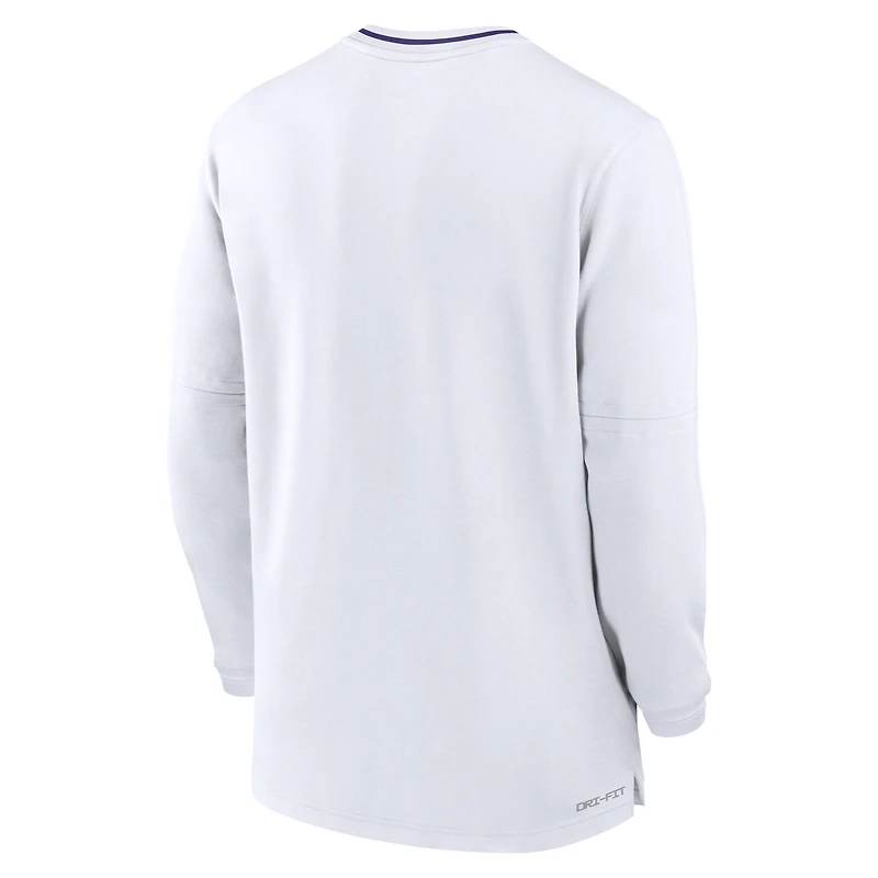 LSU Tigers Sideline Coach Men's Nike Dri-FIT College 1/2-Zip Long-Sleeve Top