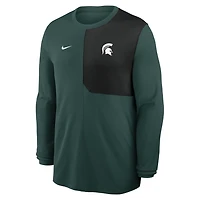 Michigan State Sideline Coach Men's Nike Dri-FIT College Long-Sleeve Top
