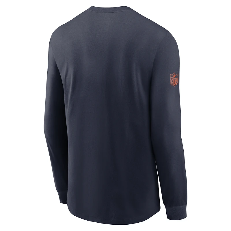 Chicago Bears Sideline Team Issue Men's Nike Dri-FIT NFL Long-Sleeve T-Shirt