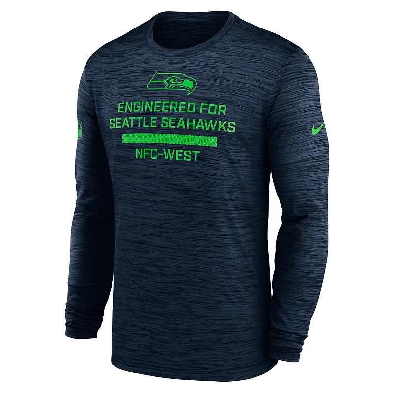 Seattle Seahawks Sideline Velocity Men's Nike Dri-FIT NFL Long-Sleeve T-Shirt