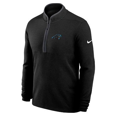 Carolina Panthers Logo Victory Men's Nike Dri-FIT NFL 1/2-Zip Long-Sleeve Top