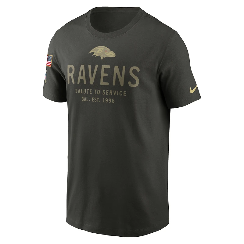 Baltimore Ravens Salute to Service Sideline Primary Edge Men's Nike Dri-FIT NFL T-Shirt