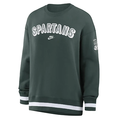 Michigan State Legacy Phoenix Women's Nike College Oversized Pullover Crew