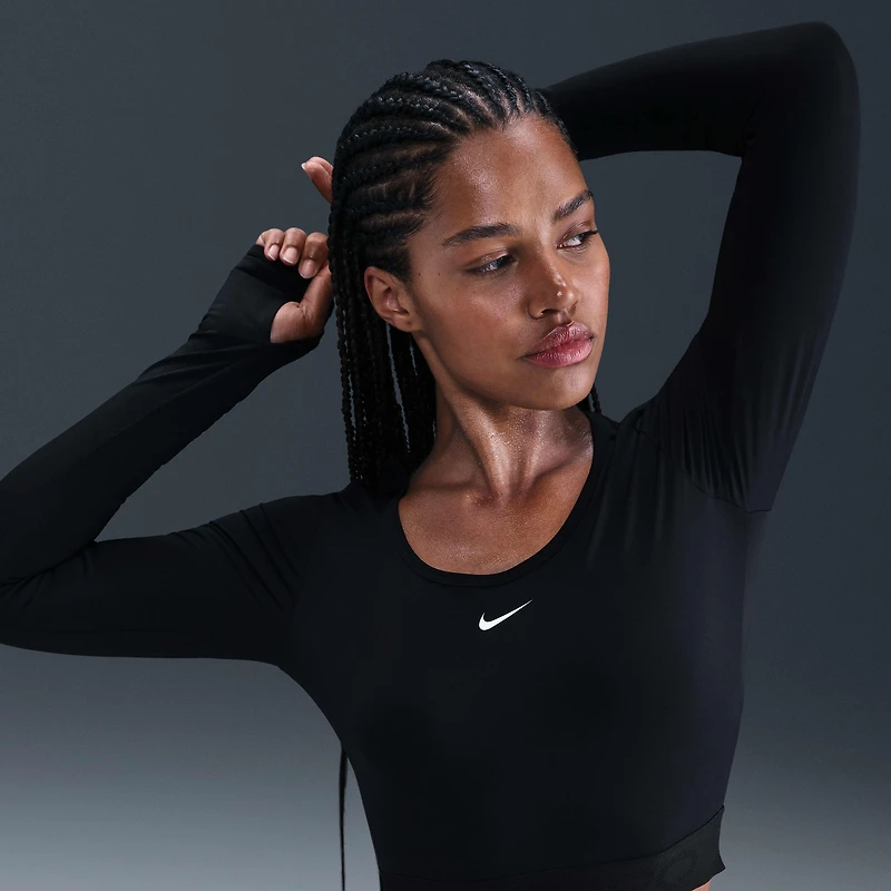 Nike Pro Women's Dri-FIT Cropped Long-Sleeve Top