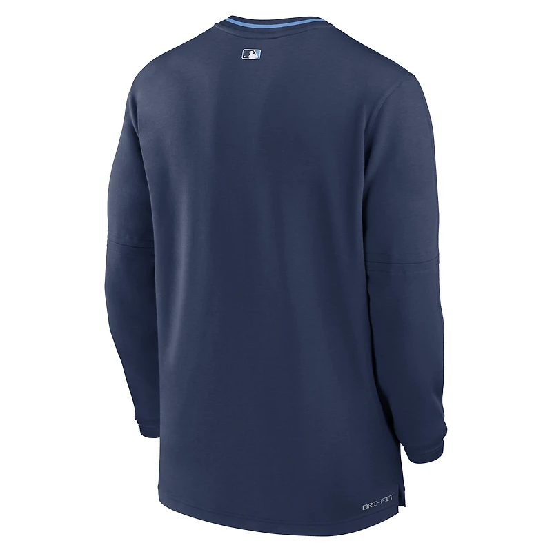Tampa Bay Rays Authentic Collection Men's Nike Dri-FIT MLB 1/2-Zip Long-Sleeve Top