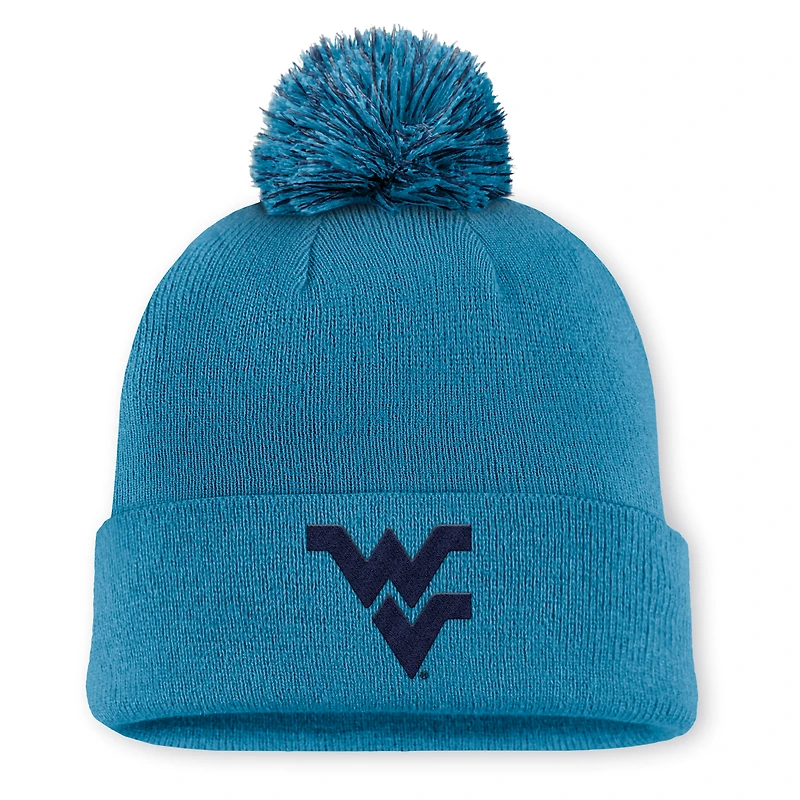 West Virginia Primetime Campus Toned Men's Nike College Cuffed Pom Beanie