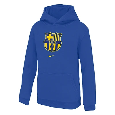 FC Barcelona Club Big Kids' Nike Soccer Fleece Pullover Hoodie