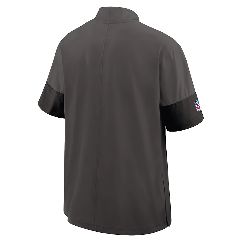 Tampa Bay Buccaneers Sideline Coach Men's Nike NFL 1/2-Zip Short-Sleeve Jacket