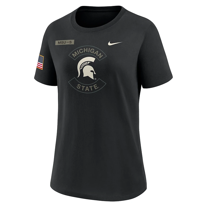 Michigan State Military Appreciation Women's Nike Dri-FIT College T-Shirt