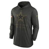 Dallas Cowboys Salute to Service Sideline Men’s Nike Dri-FIT NFL Long-Sleeve Hooded Top