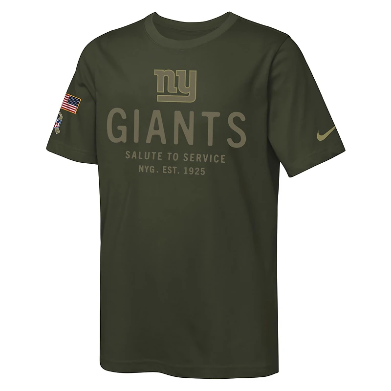 New York Giants Salute to Service Sideline Big Kids’ Nike Dri-FIT NFL T-Shirt