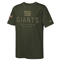 New York Giants Salute to Service Sideline Big Kids’ Nike Dri-FIT NFL T-Shirt