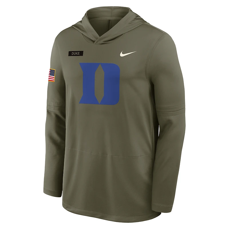 Duke 2025 Military Appreciation Men's Nike Dri-FIT College Long-Sleeve Hooded Top