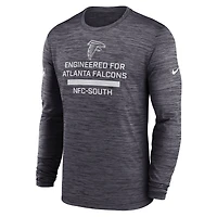 Atlanta Falcons Sideline Team Issue Velocity Men's Nike Dri-FIT NFL Long-Sleeve T-Shirt