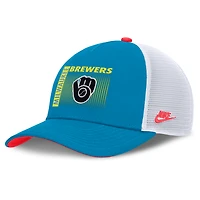 Milwaukee Brewers Neon 90s Rise Men's Nike Dri-FIT MLB Trucker Adjustable Hat