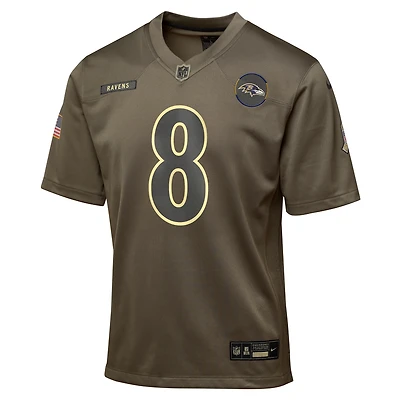 Lamar Jackson Baltimore Ravens Salute to Service Big Kids’ Nike NFL Game Jersey