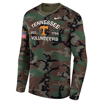 Tennessee 2025 Military Appreciation Legend Men's Nike Dri-FIT College Long-Sleeve T-Shirt