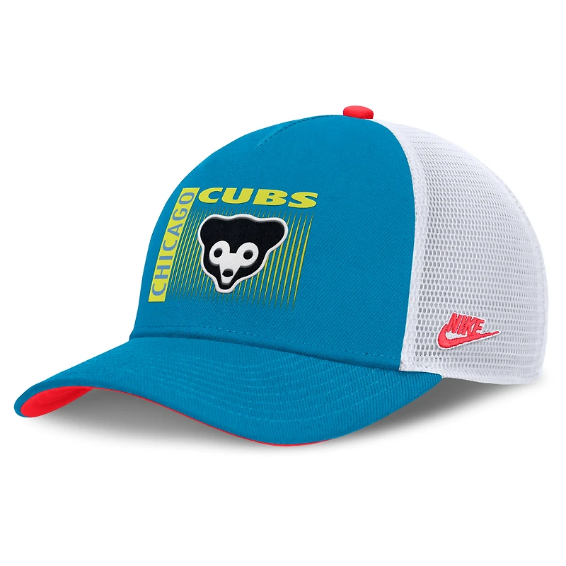Chicago Cubs Neon 90s Rise Men's Nike Dri-FIT MLB Trucker Adjustable Hat
