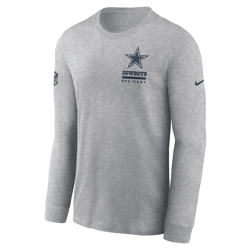 Dallas Cowboys Sideline Team Issue Men's Nike Dri-FIT NFL Long-Sleeve T-Shirt