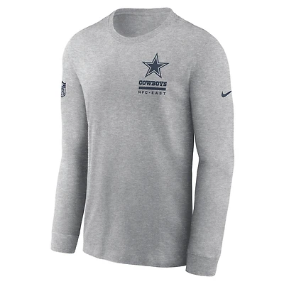 Dallas Cowboys Sideline Team Issue Men's Nike Dri-FIT NFL Long-Sleeve T-Shirt