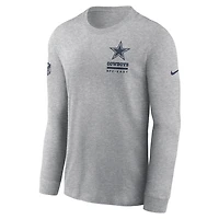 Dallas Cowboys Sideline Team Issue Men's Nike Dri-FIT NFL Long-Sleeve T-Shirt