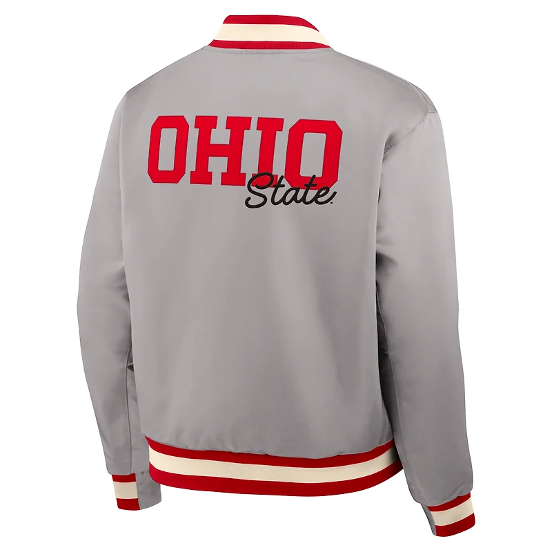 Ohio State Legacy Men's Nike College Full-Snap Bomber Jacket