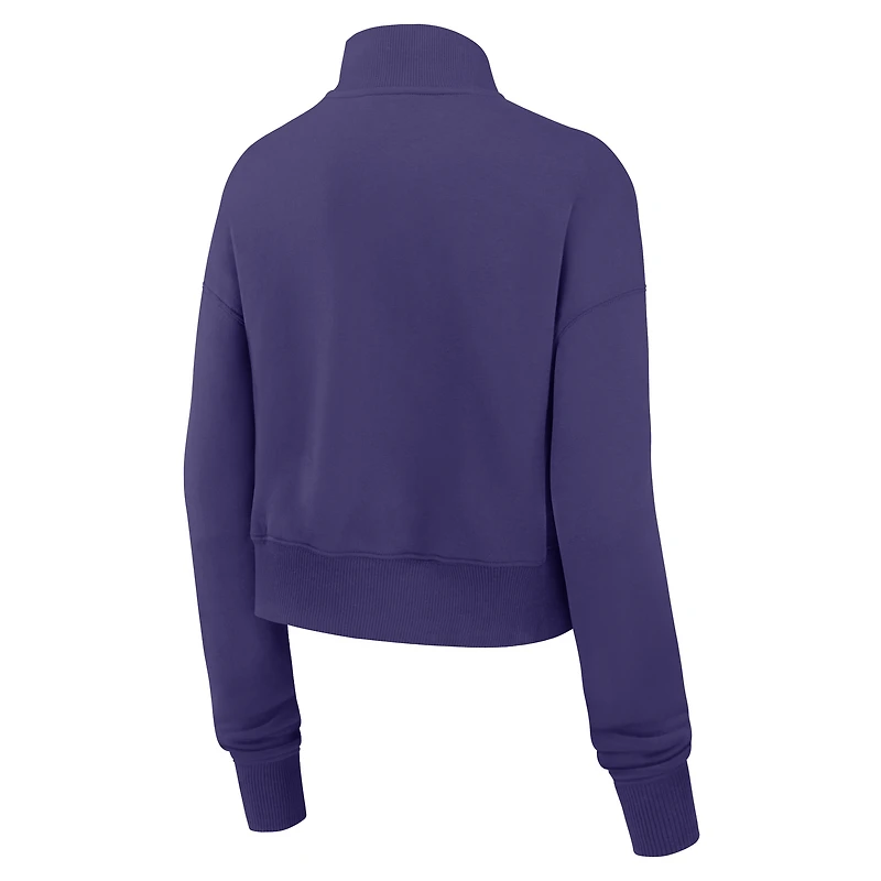 Baltimore Ravens Phoenix Women's Nike NFL Cropped 1/4-Zip Crew