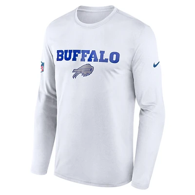 Buffalo Bills Rivalries Collection Sideline Legend Small Logo Men's Nike Dri-FIT NFL Long-Sleeve T-Shirt