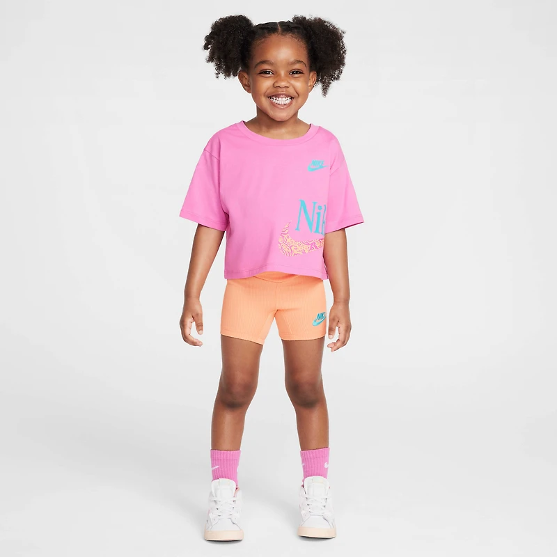 Nike Toddler Wild Flower Boxy T-Shirt and Shorts Set