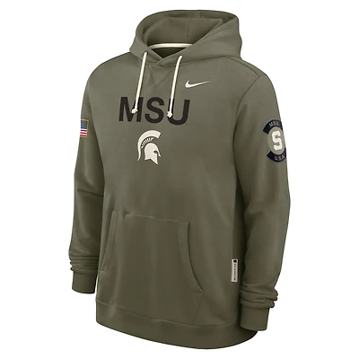 Michigan State 2025 Military Appreciation Men's Nike Dri-FIT College Pullover Hoodie