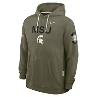 Michigan State 2025 Military Appreciation Men's Nike Dri-FIT College Pullover Hoodie