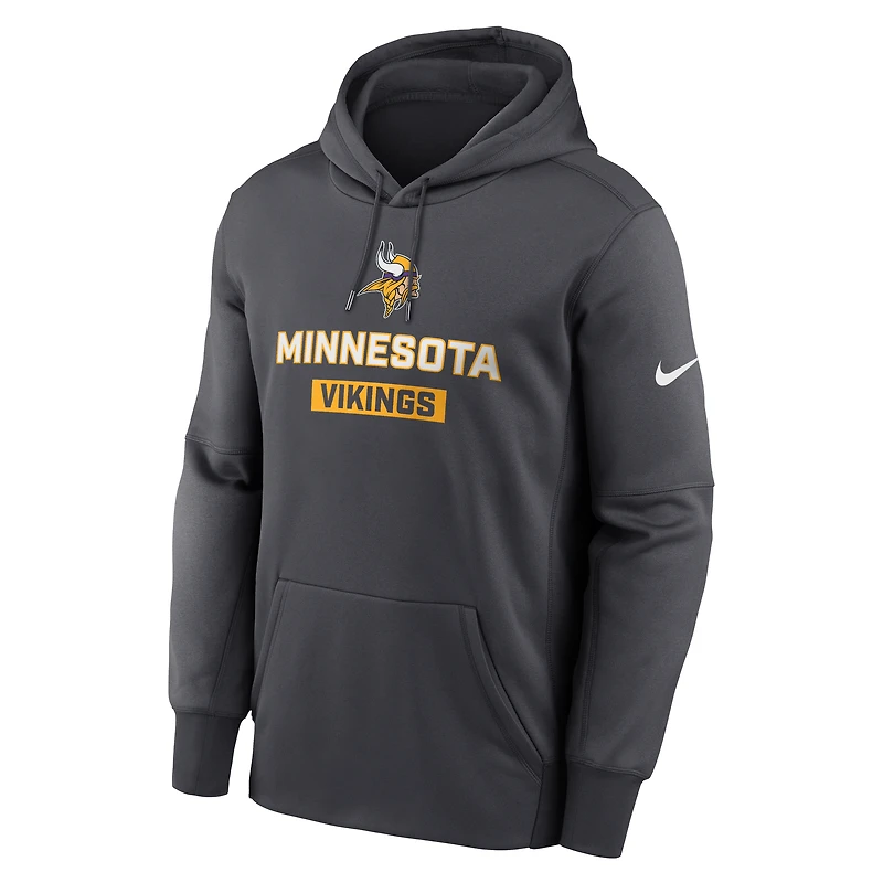 Minnesota Vikings Toss Sweep Men’s Nike Therma NFL Pullover Hoodie