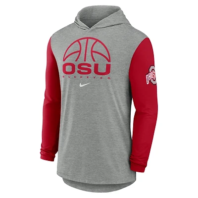 Ohio State Basketball Men's Nike Dri-FIT College Long-Sleeve Hooded T-Shirt
