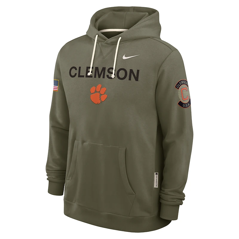 Clemson 2025 Military Appreciation Men's Nike Dri-FIT College Pullover Hoodie