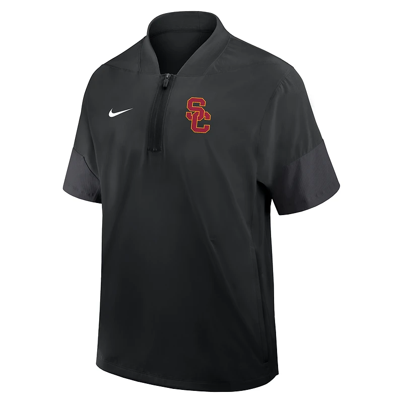 USC Sideline Coach Men's Nike College 1/2-Zip Short-Sleeve Jacket