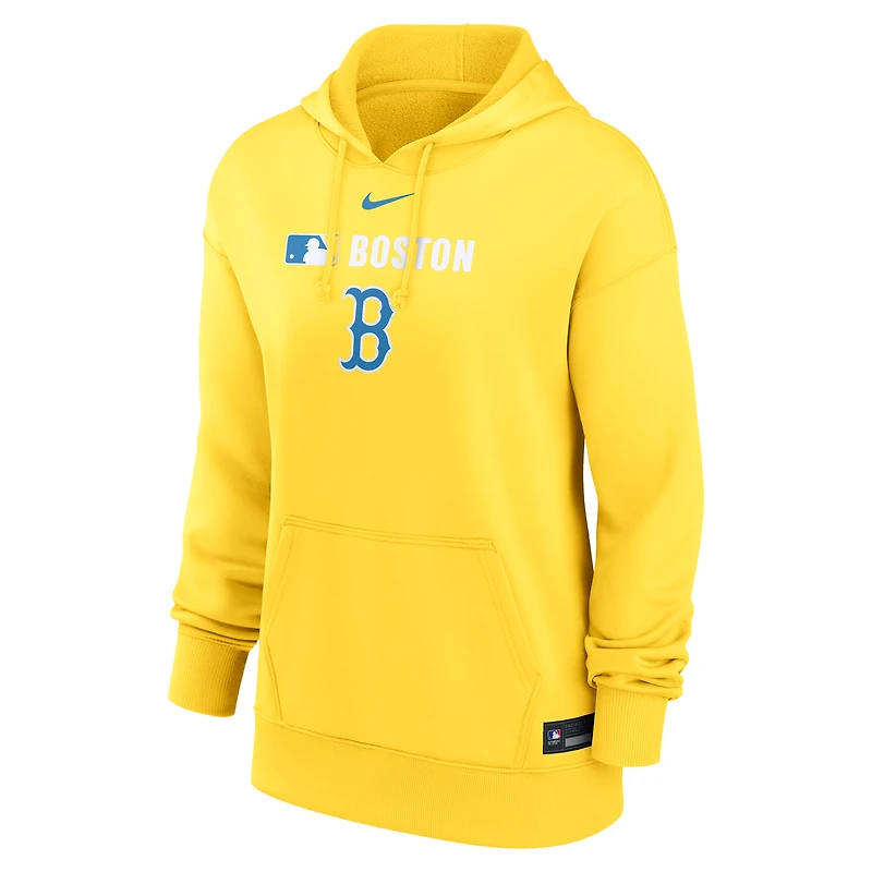 Boston Red Sox Authentic Collection City Connect Women's Nike Therma MLB Pullover Hoodie