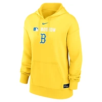 Boston Red Sox Authentic Collection City Connect Women's Nike Therma MLB Pullover Hoodie
