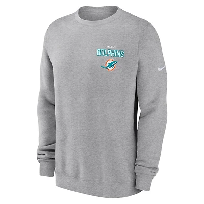 Miami Dolphins Draw Block Club Men's Nike NFL Pullover Crew