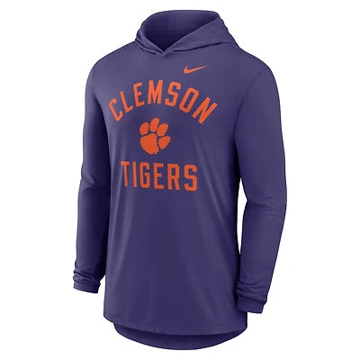 Clemson Campus Arch Men's Nike Dri-FIT College Long-Sleeve Hooded T-Shirt
