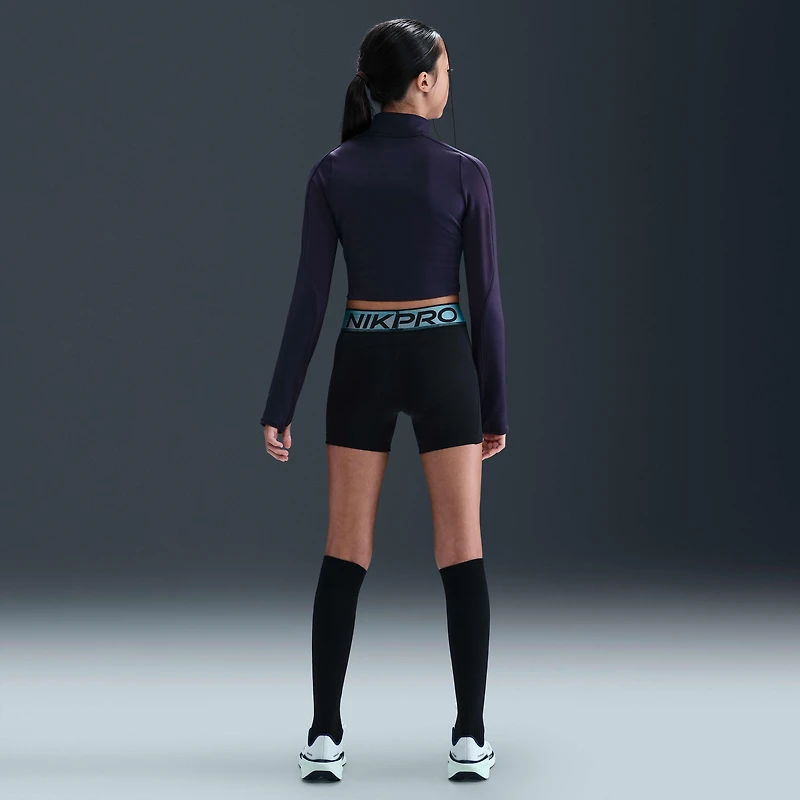 Nike Pro Big Kids' (Girls') Dri-FIT 3" Shorts with Shine Accents