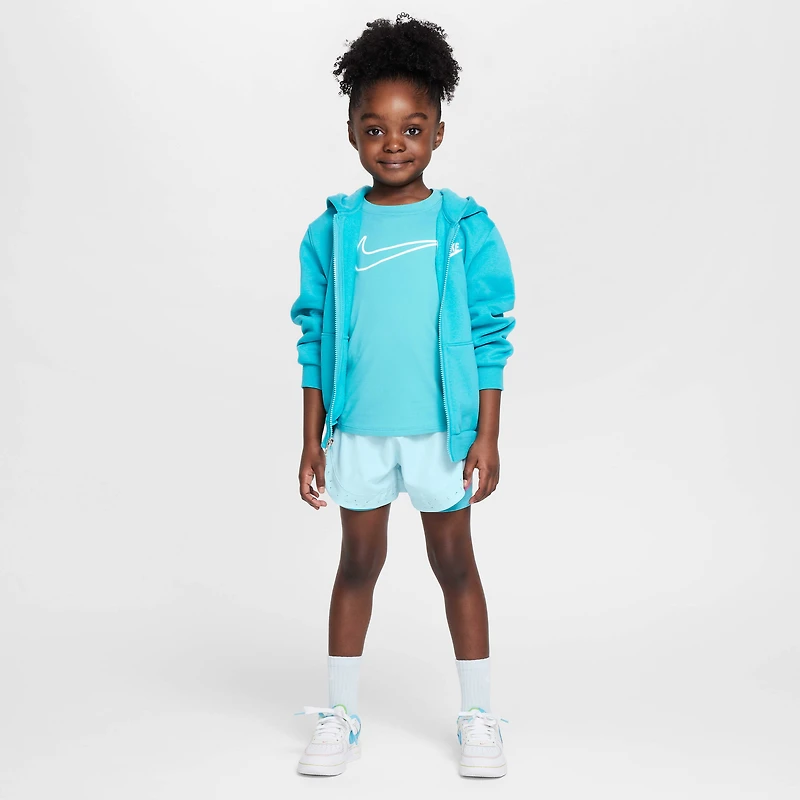 Nike Dri-FIT Sunny Swoosh Little Kids' 2-Fer Shorts