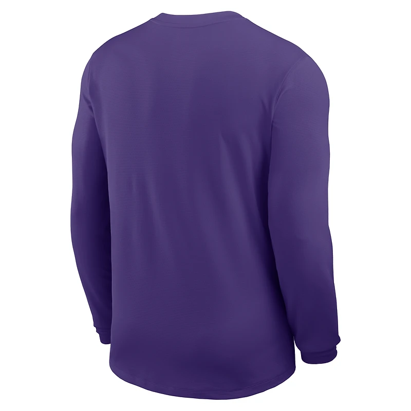 LSU Sideline Coach Men's Nike Dri-FIT College Long-Sleeve Top