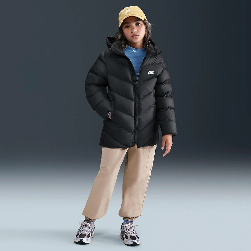 Nike Sportswear All Day Play Big Kids' Therma-FIT Loose-Fit Mid-Length Puffer Jacket
