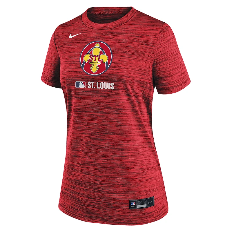 St. Louis Cardinals Authentic Collection City Connect Velocity Women's Nike Dri-FIT MLB T-Shirt