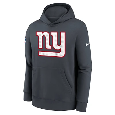 New York Giants Sideline Club Big Kids' Nike NFL Pullover Hoodie